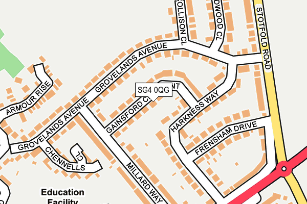 SG4 0QG map - OS OpenMap – Local (Ordnance Survey) SG4 0QG map - OS OpenMap – Local (Ordnance Survey)