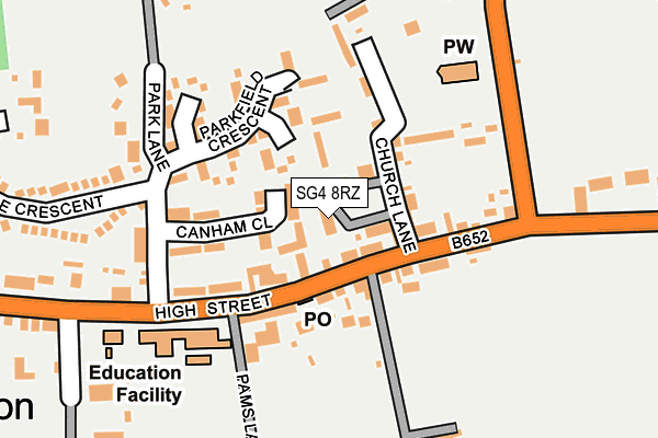 SG4 8RZ map - OS OpenMap – Local (Ordnance Survey) SG4 8RZ map - OS OpenMap – Local (Ordnance Survey)