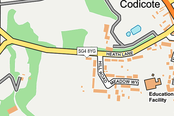 SG4 8YG map - OS OpenMap – Local (Ordnance Survey)