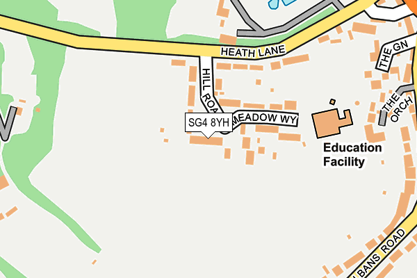 SG4 8YH map - OS OpenMap – Local (Ordnance Survey)
