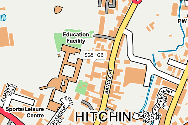 SG5 1GB map - OS OpenMap – Local (Ordnance Survey)