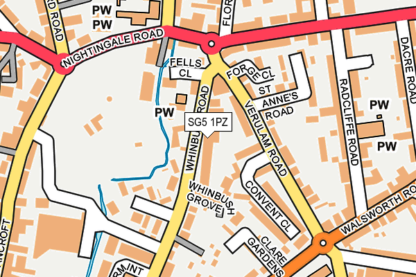 SG5 1PZ map - OS OpenMap – Local (Ordnance Survey) SG5 1PZ map - OS OpenMap – Local (Ordnance Survey)