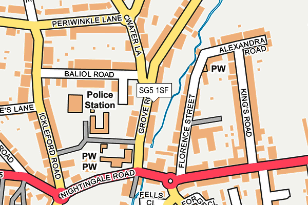 SG5 1SF map - OS OpenMap – Local (Ordnance Survey) SG5 1SF map - OS OpenMap – Local (Ordnance Survey)