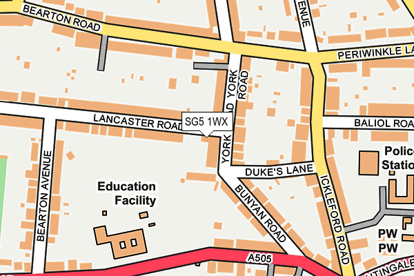 SG5 1WX map - OS OpenMap – Local (Ordnance Survey) SG5 1WX map - OS OpenMap – Local (Ordnance Survey)