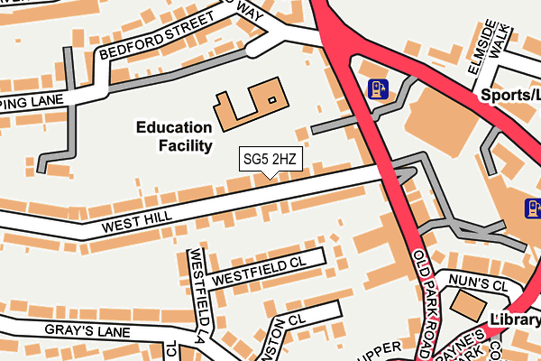 SG5 2HZ map - OS OpenMap – Local (Ordnance Survey) SG5 2HZ map - OS OpenMap – Local (Ordnance Survey)