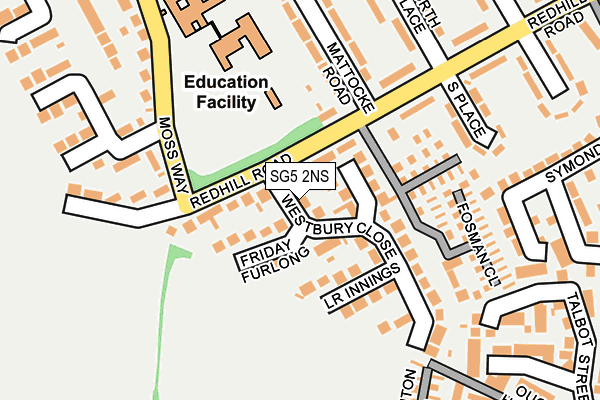 SG5 2NS map - OS OpenMap – Local (Ordnance Survey)