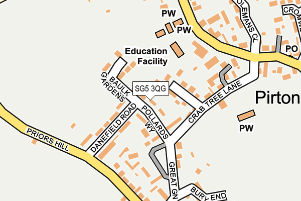 SG5 3QG map - OS OpenMap – Local (Ordnance Survey)