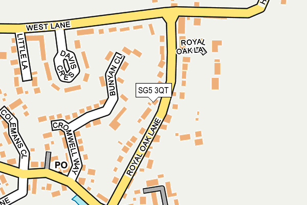 SG5 3QT map - OS OpenMap – Local (Ordnance Survey) SG5 3QT map - OS OpenMap – Local (Ordnance Survey)