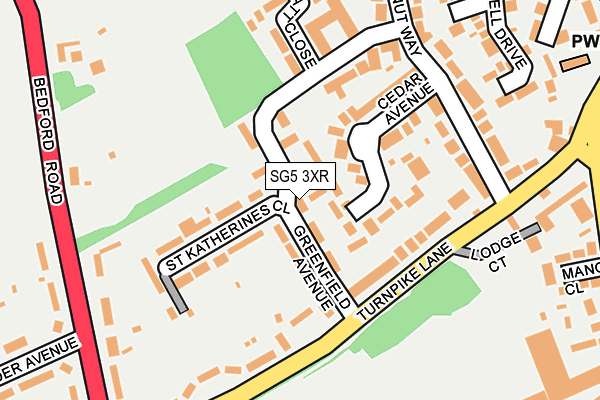 SG5 3XR map - OS OpenMap – Local (Ordnance Survey)