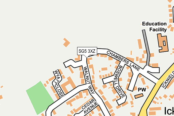 SG5 3XZ map - OS OpenMap – Local (Ordnance Survey) SG5 3XZ map - OS OpenMap – Local (Ordnance Survey)