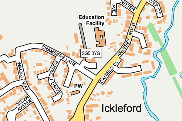 SG5 3YG map - OS OpenMap – Local (Ordnance Survey) SG5 3YG map - OS OpenMap – Local (Ordnance Survey)