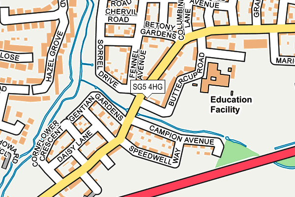 SG5 4HG map - OS OpenMap – Local (Ordnance Survey)