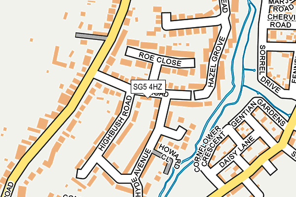 SG5 4HZ map - OS OpenMap – Local (Ordnance Survey) SG5 4HZ map - OS OpenMap – Local (Ordnance Survey)