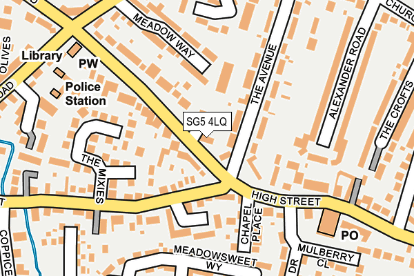 SG5 4LQ map - OS OpenMap – Local (Ordnance Survey) SG5 4LQ map - OS OpenMap – Local (Ordnance Survey)