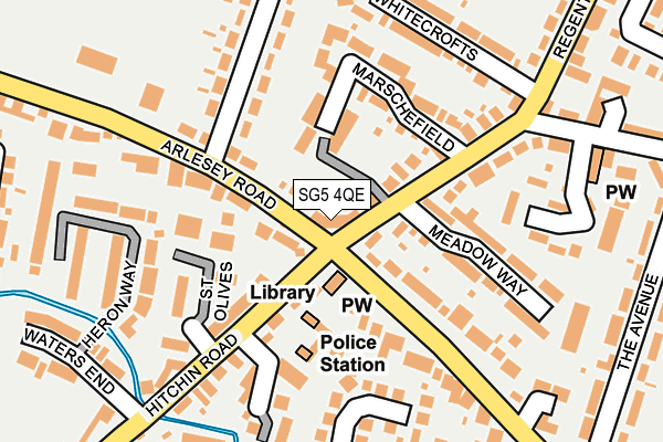 SG5 4QE map - OS OpenMap – Local (Ordnance Survey) SG5 4QE map - OS OpenMap – Local (Ordnance Survey)