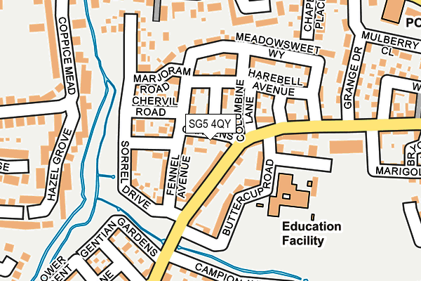 SG5 4QY map - OS OpenMap – Local (Ordnance Survey)