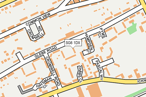 SG6 1DX map - OS OpenMap – Local (Ordnance Survey)