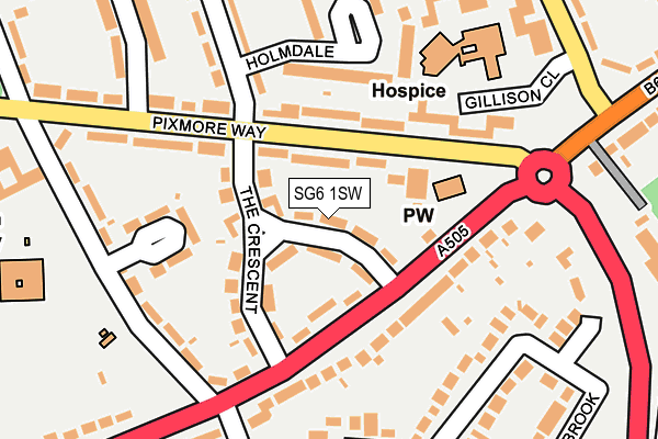 SG6 1SW map - OS OpenMap – Local (Ordnance Survey) SG6 1SW map - OS OpenMap – Local (Ordnance Survey)
