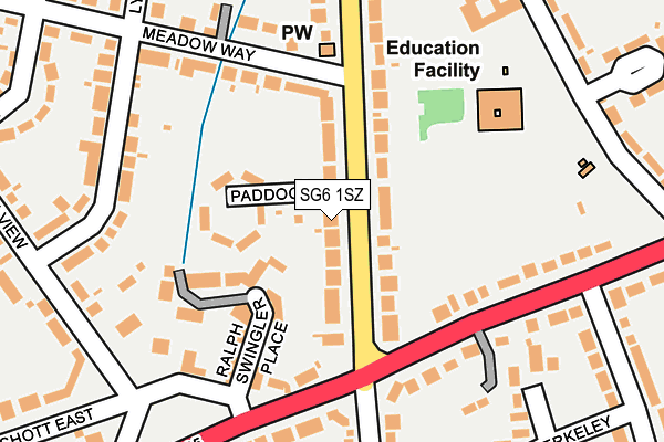 SG6 1SZ map - OS OpenMap – Local (Ordnance Survey)