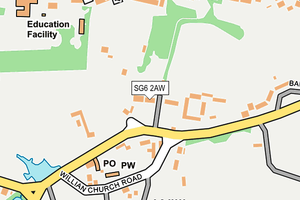 SG6 2AW map - OS OpenMap – Local (Ordnance Survey) SG6 2AW map - OS OpenMap – Local (Ordnance Survey)