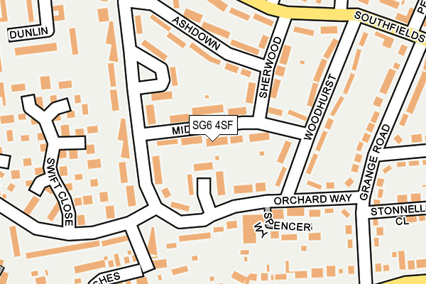 SG6 4SF map - OS OpenMap – Local (Ordnance Survey) SG6 4SF map - OS OpenMap – Local (Ordnance Survey)