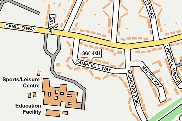 SG6 4XH map - OS OpenMap – Local (Ordnance Survey) SG6 4XH map - OS OpenMap – Local (Ordnance Survey)