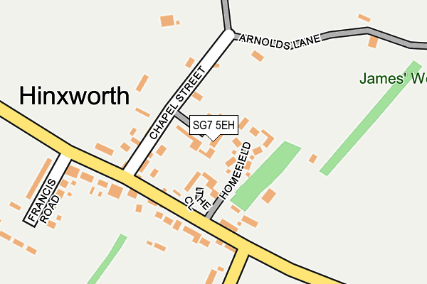 SG7 5EH map - OS OpenMap – Local (Ordnance Survey)