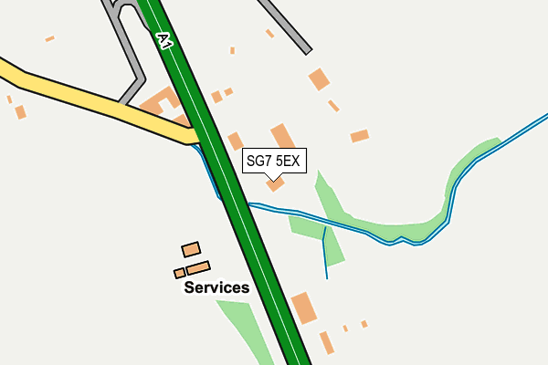 SG7 5EX map - OS OpenMap – Local (Ordnance Survey) SG7 5EX map - OS OpenMap – Local (Ordnance Survey)