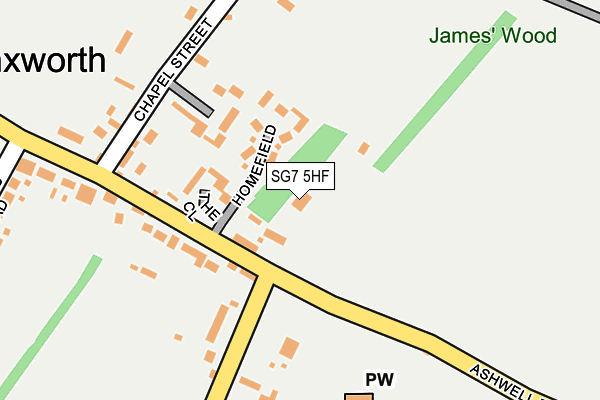 SG7 5HF map - OS OpenMap – Local (Ordnance Survey) SG7 5HF map - OS OpenMap – Local (Ordnance Survey)