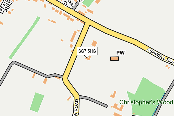 SG7 5HG map - OS OpenMap – Local (Ordnance Survey) SG7 5HG map - OS OpenMap – Local (Ordnance Survey)