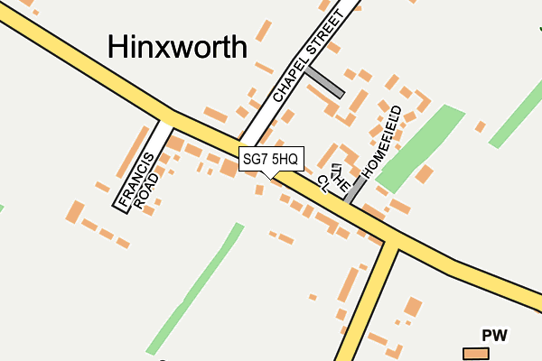 SG7 5HQ map - OS OpenMap – Local (Ordnance Survey) SG7 5HQ map - OS OpenMap – Local (Ordnance Survey)