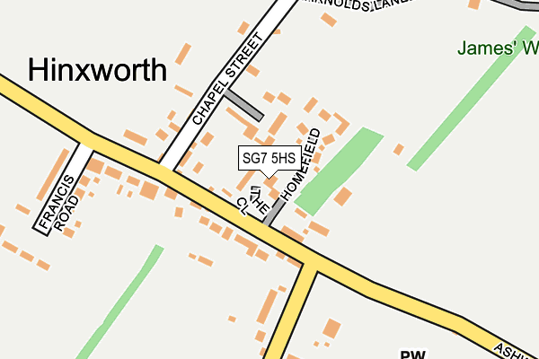 SG7 5HS map - OS OpenMap – Local (Ordnance Survey) SG7 5HS map - OS OpenMap – Local (Ordnance Survey)