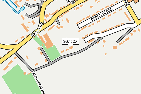 SG7 5QX map - OS OpenMap – Local (Ordnance Survey) SG7 5QX map - OS OpenMap – Local (Ordnance Survey)