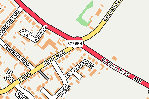 SG7 6FN map - OS OpenMap – Local (Ordnance Survey) SG7 6FN map - OS OpenMap – Local (Ordnance Survey)