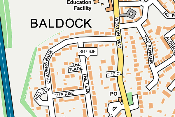 SG7 6JE map - OS OpenMap – Local (Ordnance Survey)