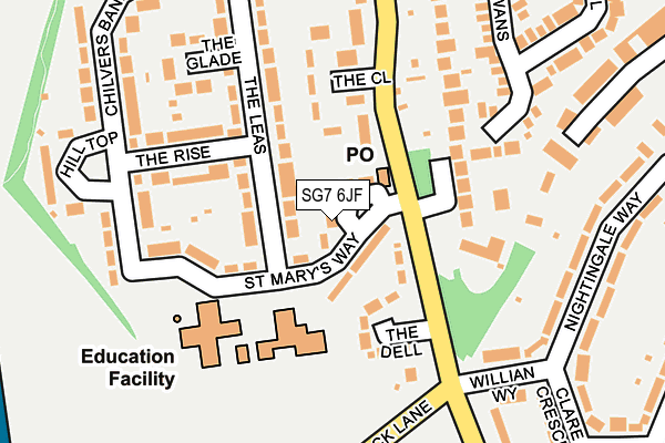 SG7 6JF map - OS OpenMap – Local (Ordnance Survey) SG7 6JF map - OS OpenMap – Local (Ordnance Survey)