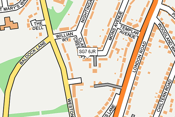 SG7 6JR map - OS OpenMap – Local (Ordnance Survey) SG7 6JR map - OS OpenMap – Local (Ordnance Survey)