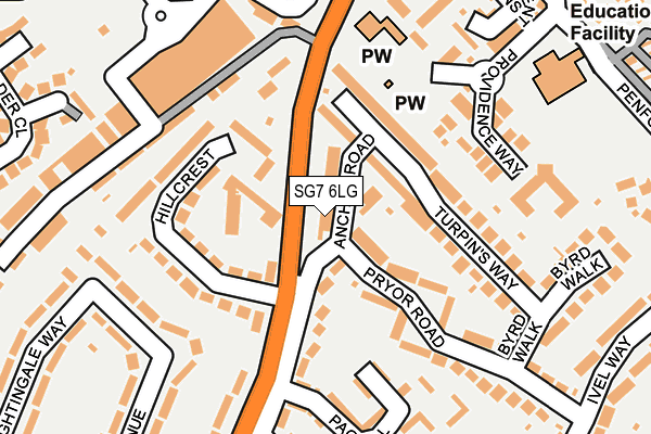 SG7 6LG map - OS OpenMap – Local (Ordnance Survey) SG7 6LG map - OS OpenMap – Local (Ordnance Survey)