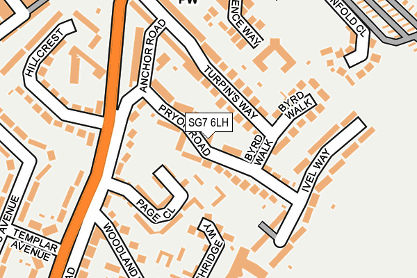 SG7 6LH map - OS OpenMap – Local (Ordnance Survey) SG7 6LH map - OS OpenMap – Local (Ordnance Survey)