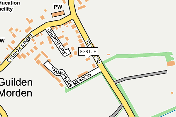 SG8 0JE map - OS OpenMap – Local (Ordnance Survey)