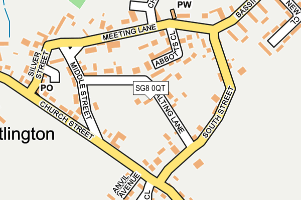 SG8 0QT map - OS OpenMap – Local (Ordnance Survey) SG8 0QT map - OS OpenMap – Local (Ordnance Survey)