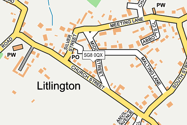 SG8 0QX map - OS OpenMap – Local (Ordnance Survey) SG8 0QX map - OS OpenMap – Local (Ordnance Survey)