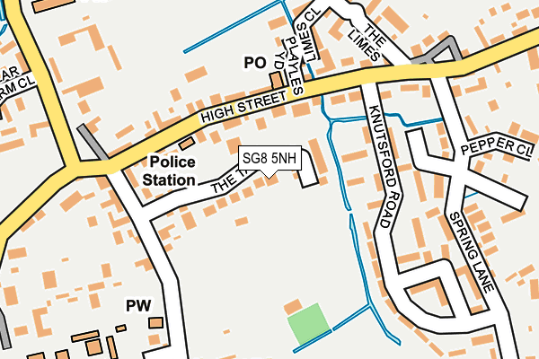 SG8 5NH map - OS OpenMap – Local (Ordnance Survey) SG8 5NH map - OS OpenMap – Local (Ordnance Survey)