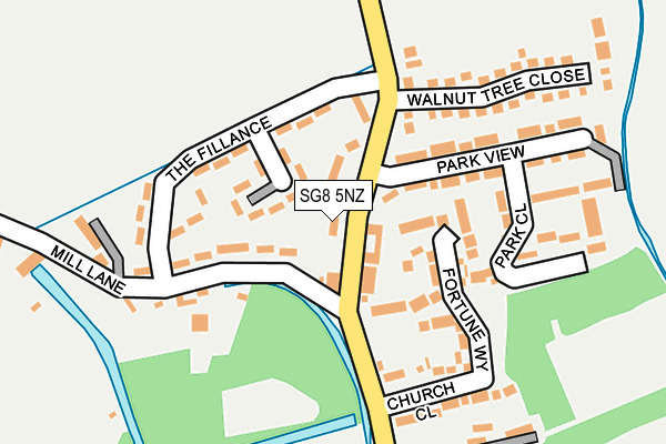 SG8 5NZ map - OS OpenMap – Local (Ordnance Survey) SG8 5NZ map - OS OpenMap – Local (Ordnance Survey)
