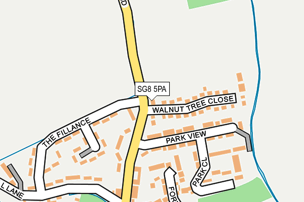 SG8 5PA map - OS OpenMap – Local (Ordnance Survey) SG8 5PA map - OS OpenMap – Local (Ordnance Survey)