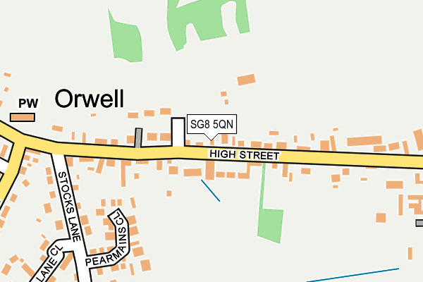 SG8 5QN map - OS OpenMap – Local (Ordnance Survey)