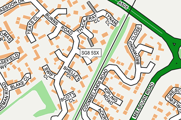 SG8 5SX map - OS OpenMap – Local (Ordnance Survey) SG8 5SX map - OS OpenMap – Local (Ordnance Survey)