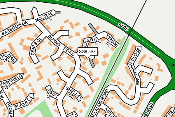 SG8 5SZ map - OS OpenMap – Local (Ordnance Survey) SG8 5SZ map - OS OpenMap – Local (Ordnance Survey)