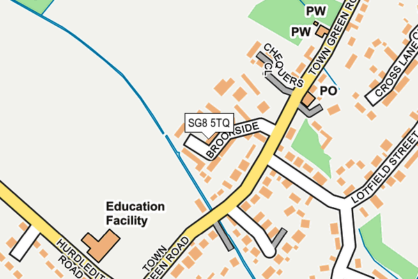 SG8 5TQ map - OS OpenMap – Local (Ordnance Survey)