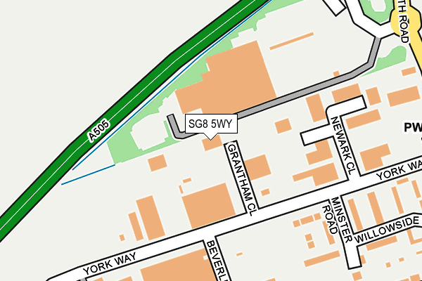 SG8 5WY map - OS OpenMap – Local (Ordnance Survey) SG8 5WY map - OS OpenMap – Local (Ordnance Survey)